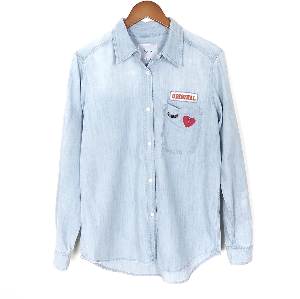 Rails Original Patch Chambray Buttondown Shirt S